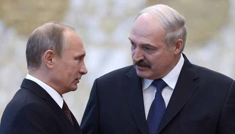 Presidentes de Rusia, Vladimir Putin y de Belarus, Alexandr Lukashenko