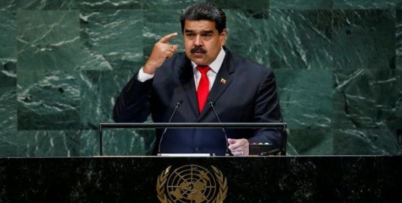 Venezuela's President Nicolas Maduro addresses the 73rd session of the United Nations General Assembly at U.N. headquarters in New York, U.S., September 26, 201