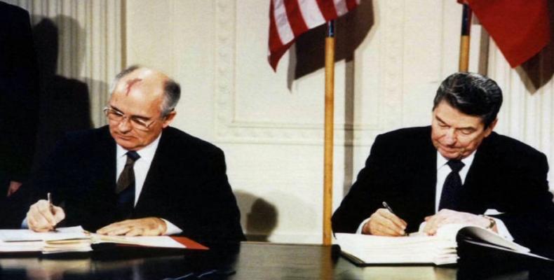 Former Soviet President Mikhail Gorbachev who signs INF treaty with Ronald Reagan.  Photo: AFP