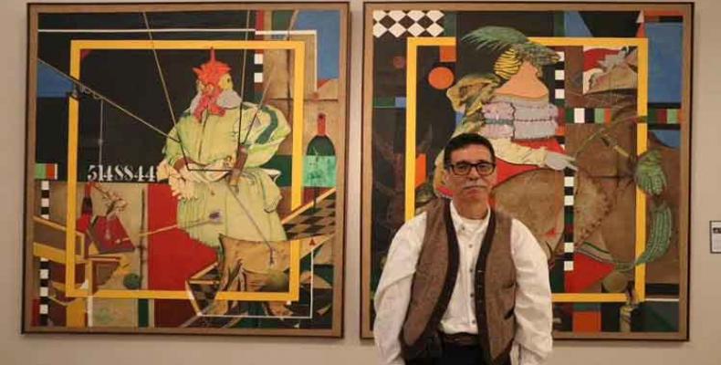 Pintor venezolano por más presencia de Latinoamérica en Bienal china. Foto: PL.
