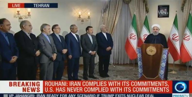 Iranian president addresses the nation.  Photo: Press TV