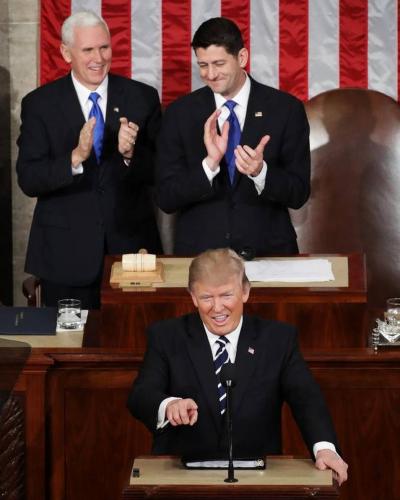 Trump ante el Congreso. Foto:  AP