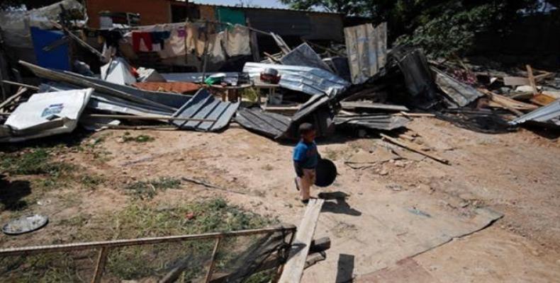 Demolished Palestinian home.  Photo: AFP 