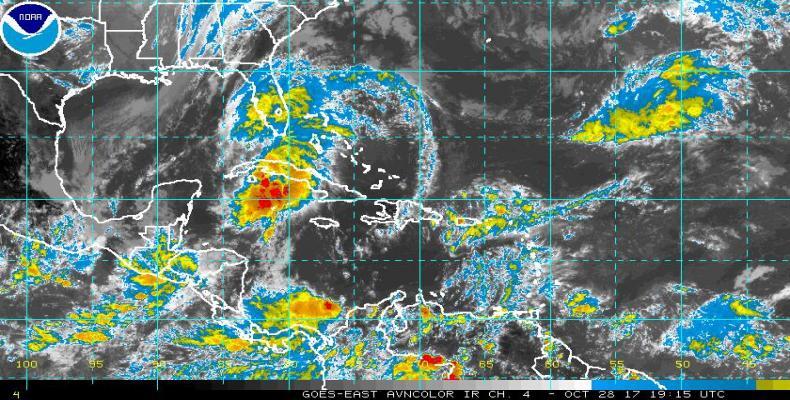 Depresión Tropical No. 18. Foto tomada de Insmet/16:00 hora local