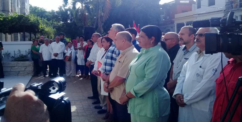 Cuban President Miguel Diaz-Canel attends inauguration of Cuban Hematology and Immunology Institute.