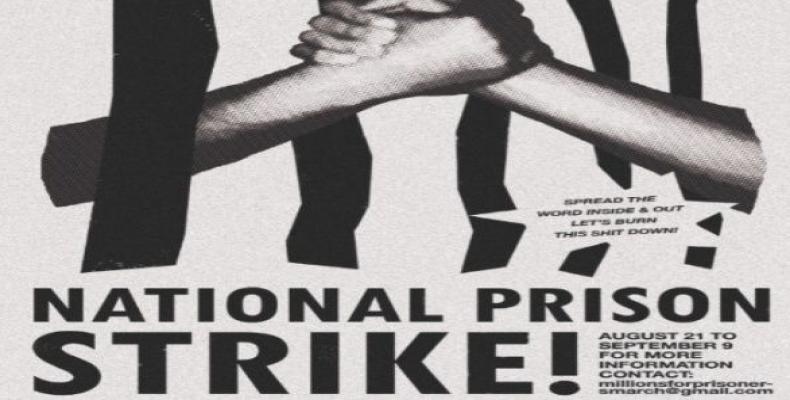Poster for the national prison strike in the United States.  Photo: Twitter / @JailLawSpeak