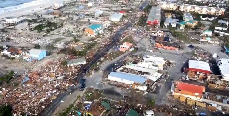 Remnants of Hurricane Michael soak southeastern United States.  Photo: Democracy Now