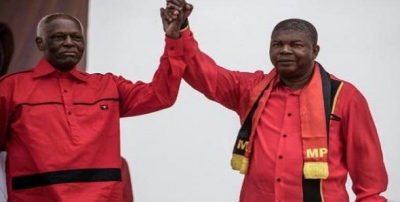 Dos Santos y el nuevo presidente de Angola, Joao Lourenço