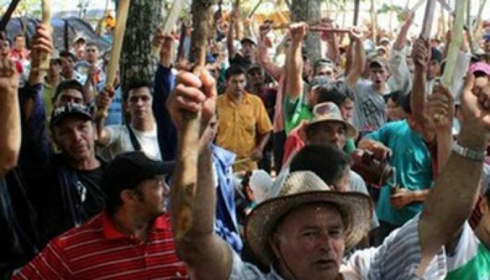Campesinos paraguayos posponen manifestación por las conversaciones con las autoridades del país. Fuente:Archivo.