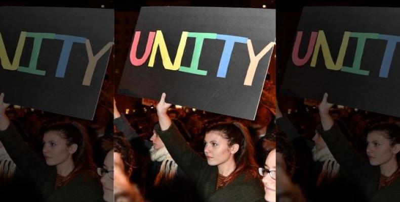 Manifestación contra Trump en Portland, Oregon