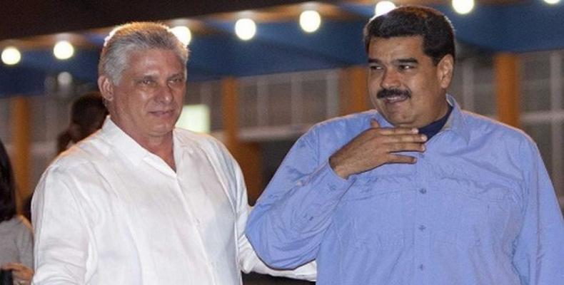 Díaz-Canel (I) y Maduro (D) respresentan la dignidad y fortaleza de sus respectivos pueblos. Foto: Archivo