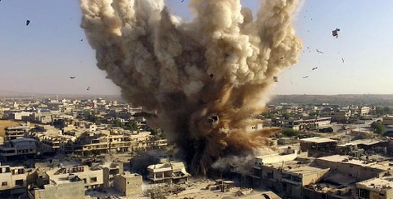 Bombardeo terrorista en Alepo