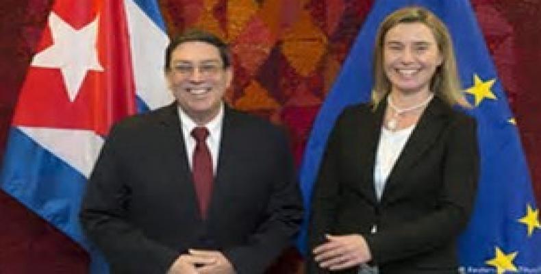 Federica Mogherini et Bruno Rodriguez à La Havane. Photo des archives