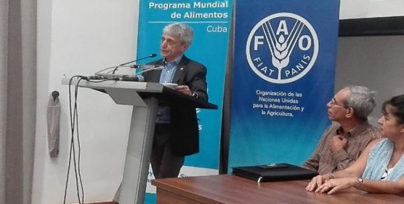 Paolo Mattei, representante en Cuba del PMA recuerda que el organismo tiene presencia en la isla desde 1963. Foto: Lorenzo Oquendo