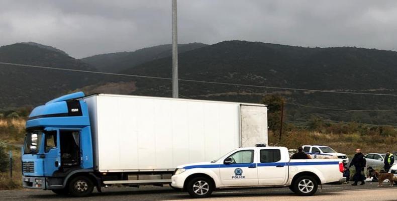 Police stopped the truck near the city of Xanthi.  (Photo: Stavros Karipidis/Reuters)