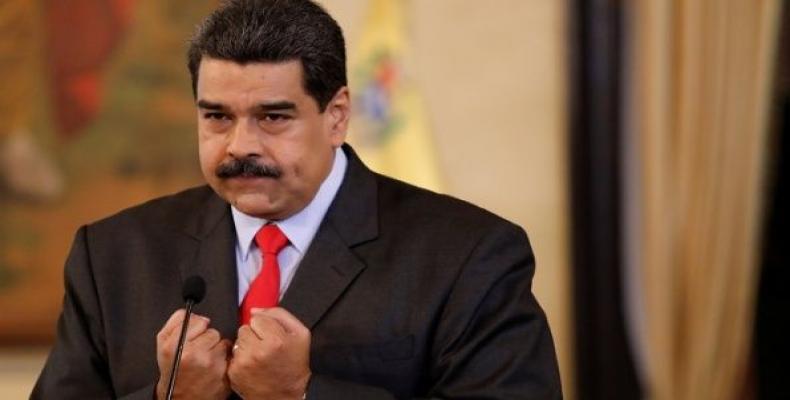 Venezuela's President Nicolas Maduro at a press conference in Caracas, February 15, 2018.  Photo: Reuters