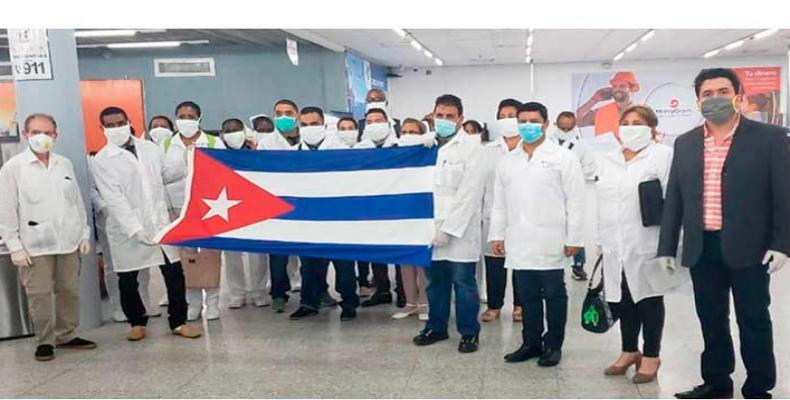 La brigada arribó a tierras hondureñas el 19 de abril pasado por el aeropuerto de San Pedro Sula. Foto: PL