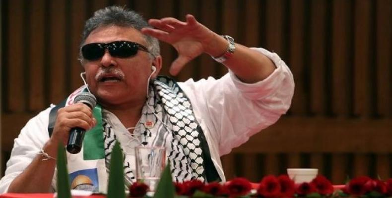 Seuxis Paucias Hernandez, better known by his alias Jesus Santrich, was arrested by Colombian authorities on DEA orders in April.  Photo: EFE