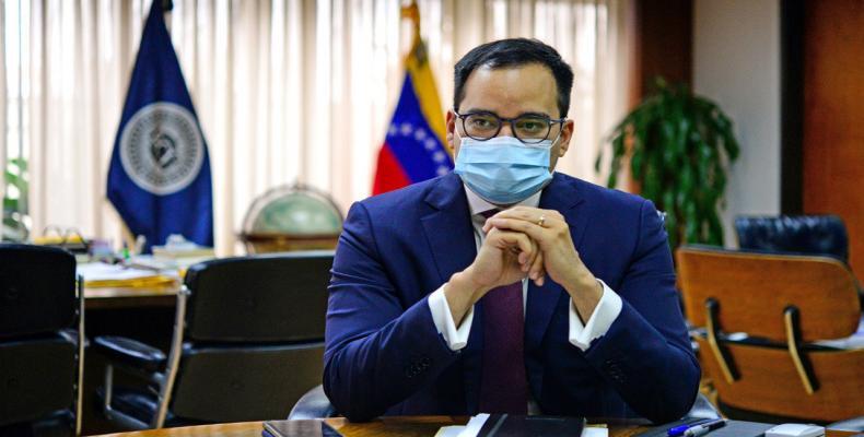 El presidente del Banco Central de Venezuela, Calixto Ortega, en Caracas. 28 de mayo de 2020.Diogenes Primera / Reuters