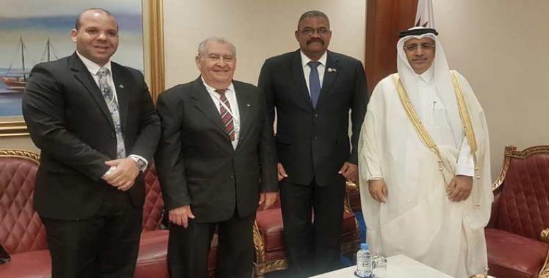 Autoridades de Cuba y Qatar firmaron este miércoles en Doha un memorando de entendimiento en materia judicial. Foto: Prensa Latina.