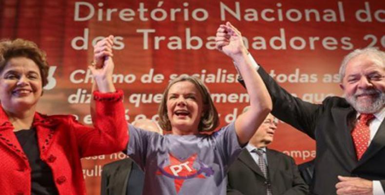 Dilma, Hoffmann and Lula.