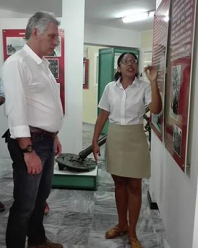 Díaz-Canel visita museo de Playa Girón.(Foto:ACN)