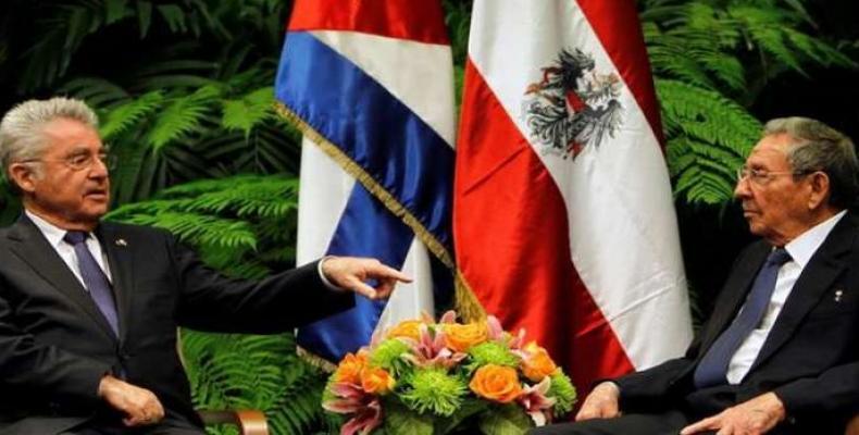 Presidentes de Cuba y Austria. (Foto/ Minrex)