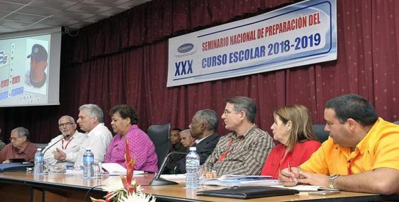 Seminario Nacional de los Centros Deportivos cubanos previo al inicio del curso escolar 2018-2019.Foto:ACN.