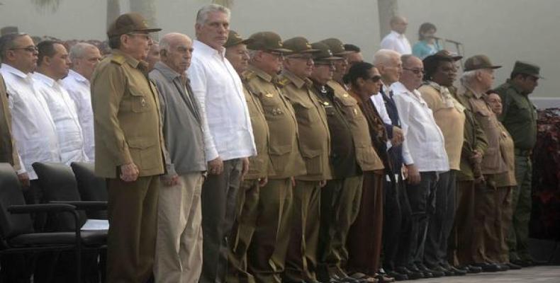 El acto aconteció en el mausoleo del II Frente Oriental Frank País, en la oriental provincia de Santiago de Cuba. Foto: Miguel Rubiera/ACN