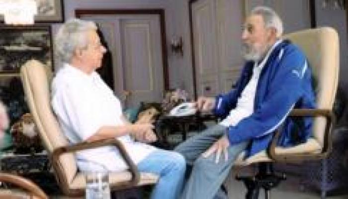 Fidel y Frei Betto el domingo 16 de febrero de 2014.