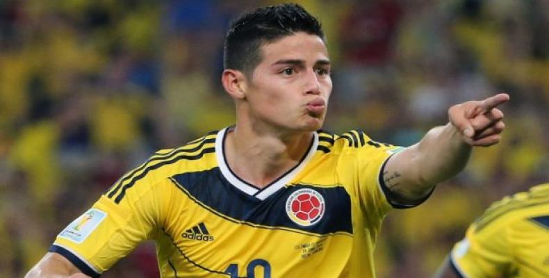 James Rodriguez, avant-centre de l'équipe colombienne