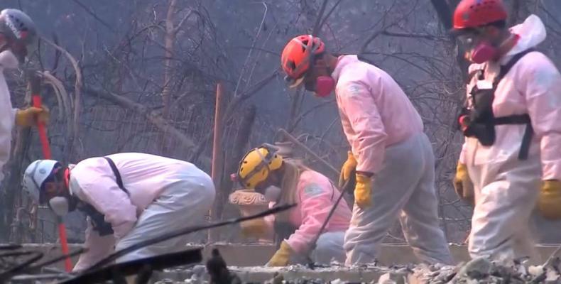 California wildfires death toll soars to 80.  Photo: Democracy Now