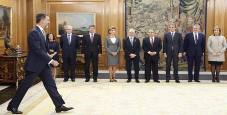 El rey y los ministros de Rajoy