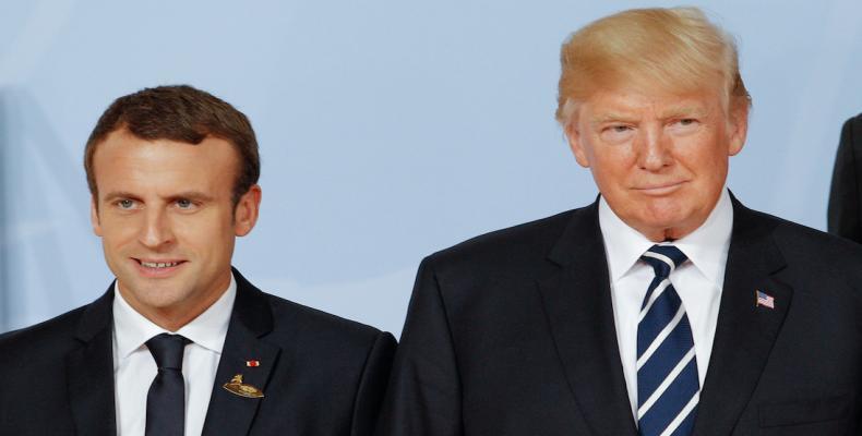 Señala Macron a Trump importancia de fijar tasas a gigantes de Internet. Foto: Archivo.