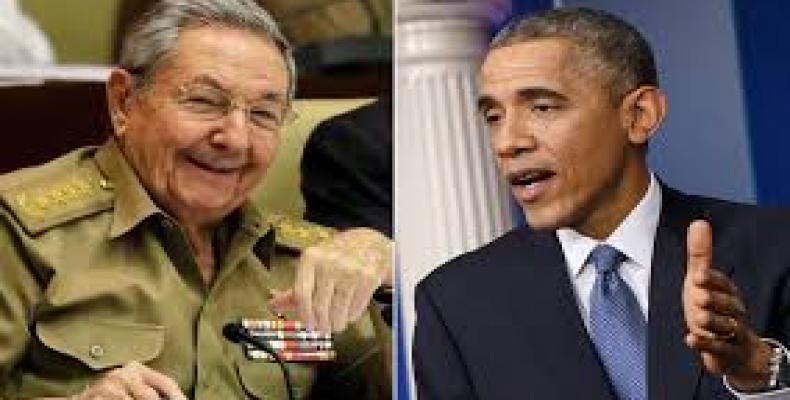 Raúl Castro y Obama. Foto de Archivo