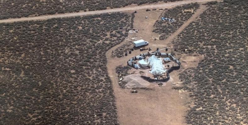 El campamento en Amalia, Nuevo México. Foto: Infobae.