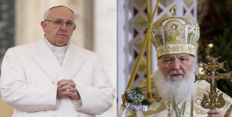 Pope Francis and Patriarch Kiril