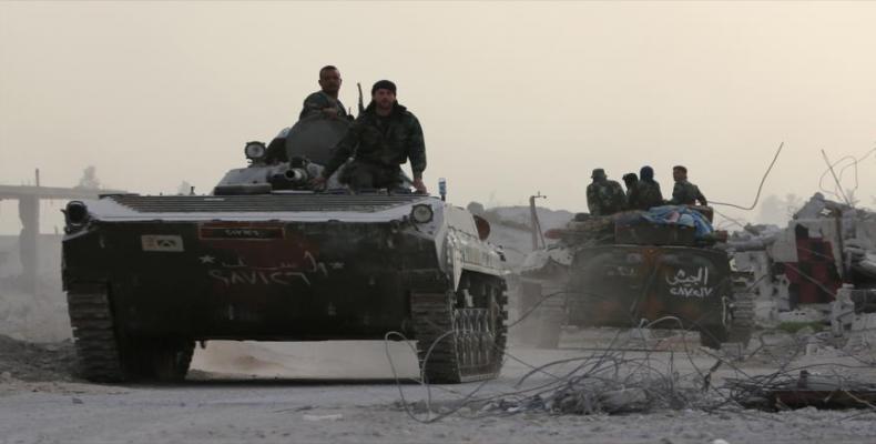 Ejército sirio avanza en Guta Oriental en su lucha antiterrorista. Foto/AFP