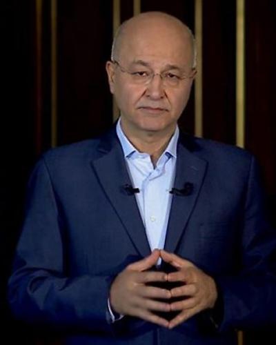 rump no pidió permiso a Iraq para que las fuerzas estadounidenses en su territorio vigilen a Irán, afirma presidente iraquí, Barham Salih