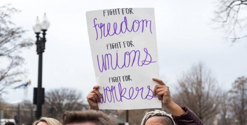 Protesters outside U.S. Supreme Court.  Photo: AP