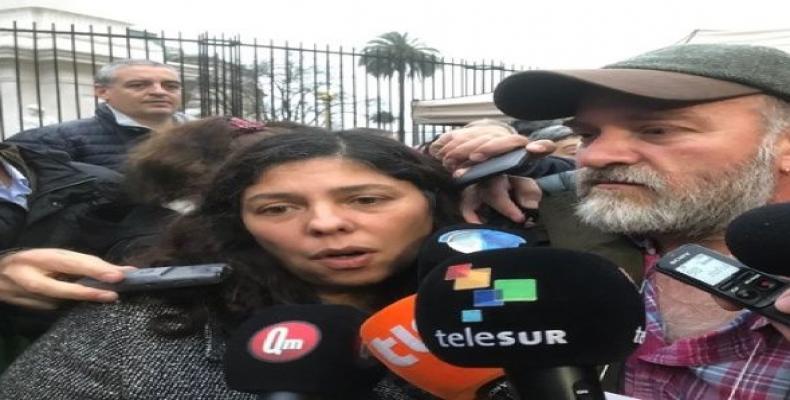 Familiares de Maldonado hablan a la prensa