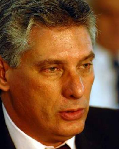 Primer Vicepresidente de los Consejos de Estado y de Ministros de Cuba, Miguel Díaz-Canel,