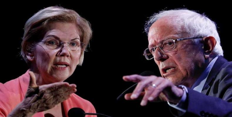 Elizabeth Warren y Bernie Sanders