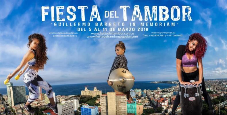 La XVII Fiesta del Tambor “Guillermo Barreto in Memoriam'' concluye este domingo en La Habana.Foto:Radio Cadena Habana