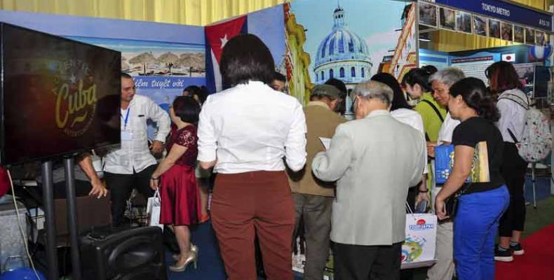 El stand cubano es el único que representa a una nación latinoamericana en el evento. Foto: PL El stand cubano es el único que representa a una nación latinoamericana en el evento. Foto: PL