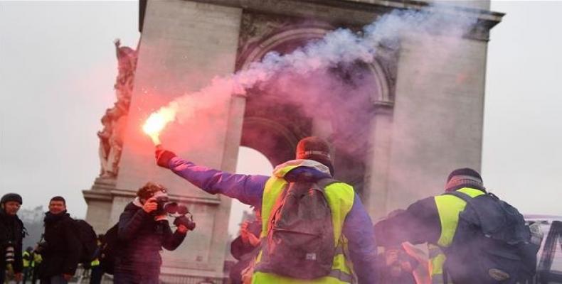 Paris was scene of major protests over past weeks.  Photo: Reuters