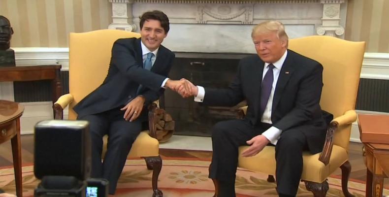 U.S. and Canada reach tentative trade agreement.  Photo: White House
