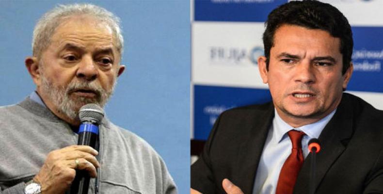Lula da Silva y el juez parcializado Sergio Moro.(Foto:PL)