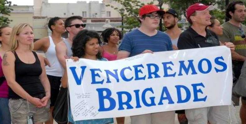 Los brigadistas reclamaron el cese del bloqueo contra el pueblo cubano y la condena a la activación del capítulo III de la Ley Helms-Burton. Foto: Archivo