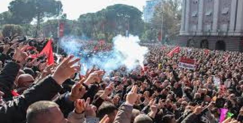 Protestas en Albania
